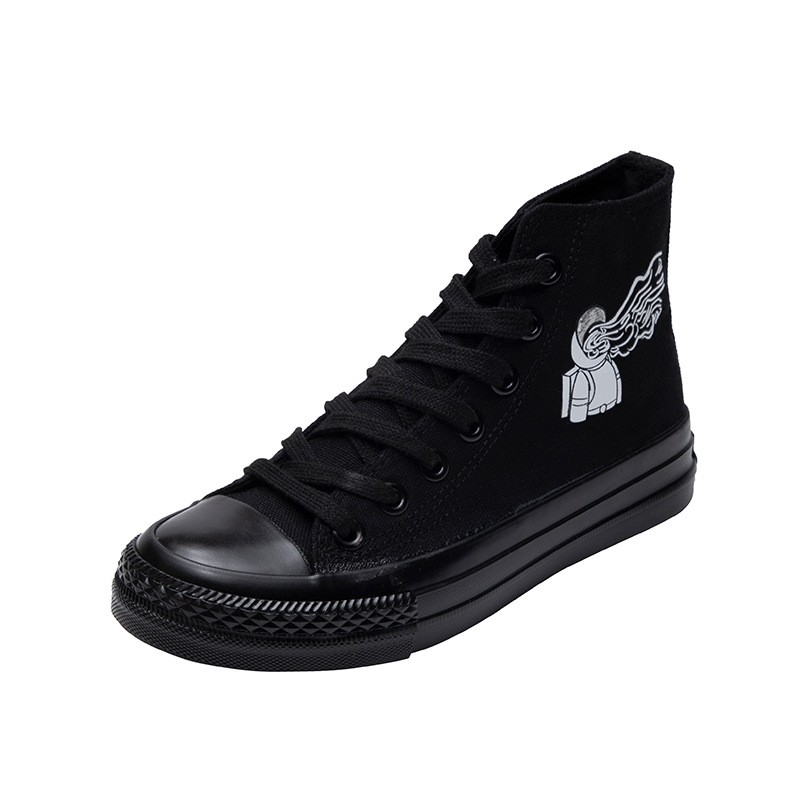 Mới Giày Vải Canvas Cổ Cao In Hình Phi Hành Gia Kiểu Hàn Quốc 70s Cho Học Sinh