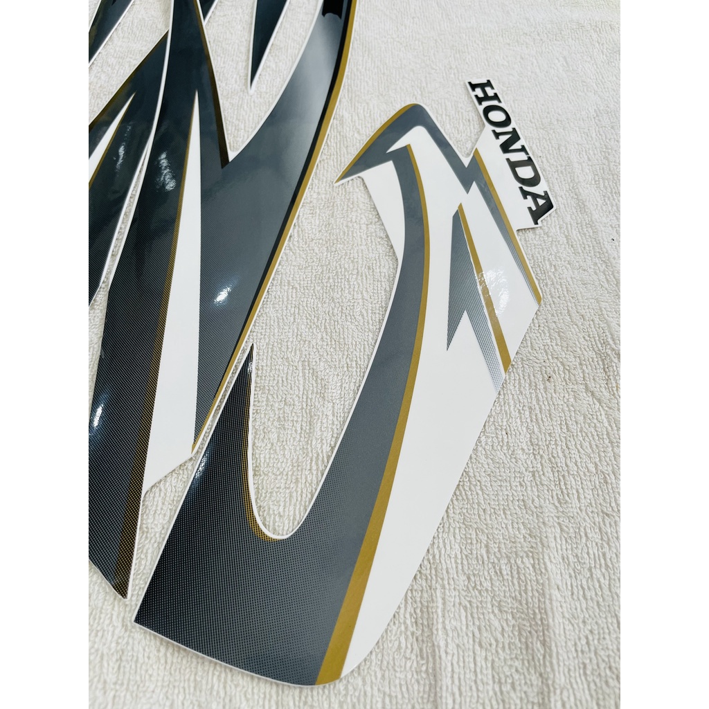 Bộ tem 3 lớp decal dán xe máy Honda Airblade Air blade đời 2008 2009 2010 màu trắng xám zin thái siêu đẹp