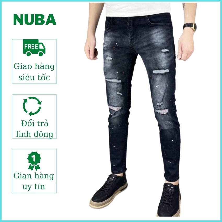 Quần jean nam cao cấp đẹp giá rẻ giống hình giống mẫu,quần bò NUBA 40