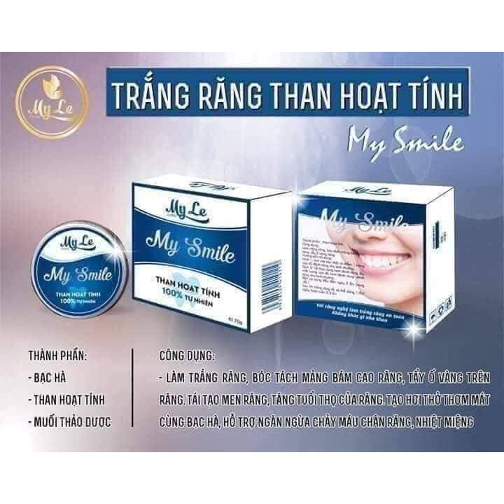 Bột trắng răng than hoạt tính MY SMILE - Khử Mùi và Chống Vàng Răng - Bạn vui lòng video hướng dẫn làm trắng