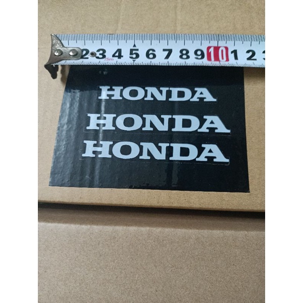 Bộ 3 tem dán chữ Honda màu trắng