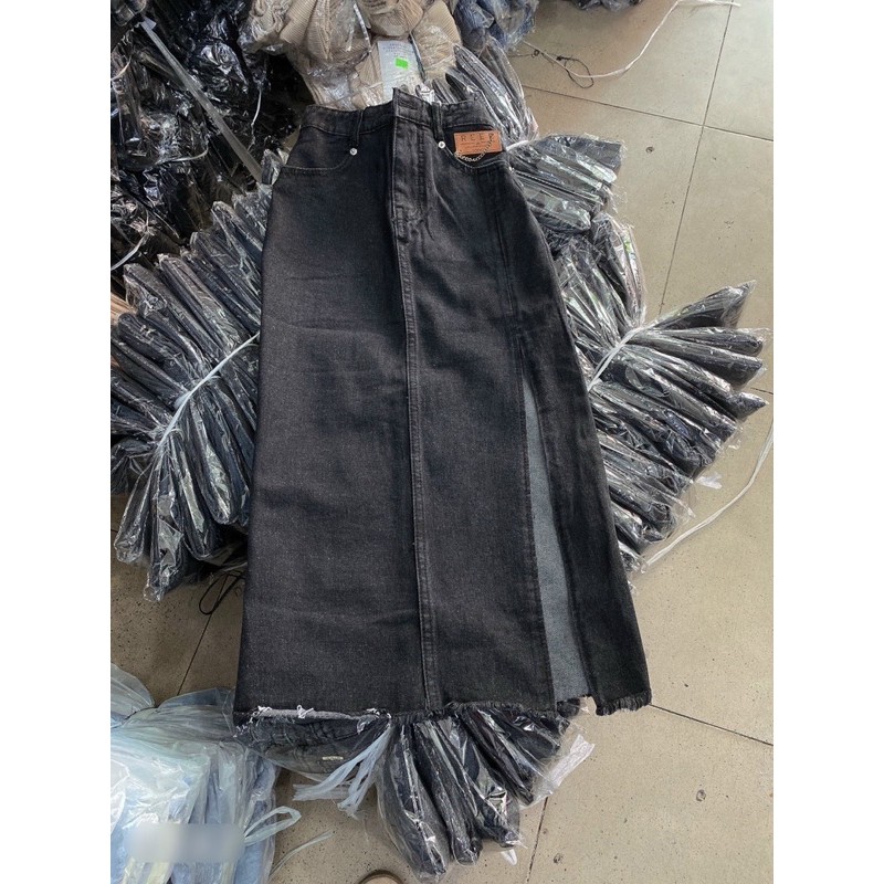 chân váy jean chữ A dài xẻ lai styleulzzang siêu đẹp ạ ( hình thật 100%) | BigBuy360 - bigbuy360.vn
