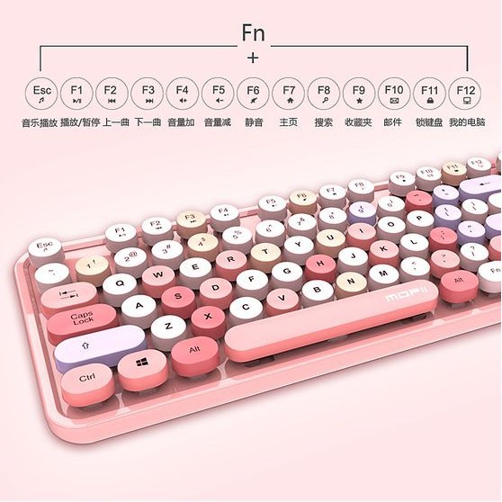 Combo Bàn phím và chuột không dây Moffi Bàn phím SWEET - hàng chuẩn xịn - hình thật