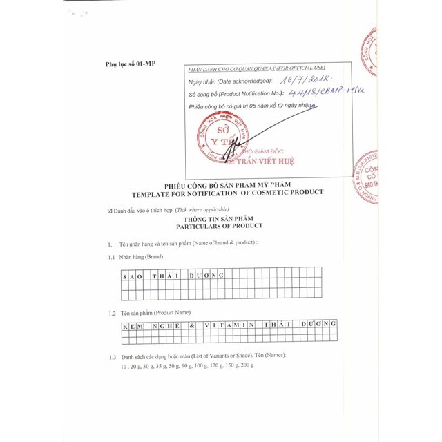 Kem nghệ Thái Dương ngừa sẹo ,chống thâm ,làm dịu da ,giảm dịu