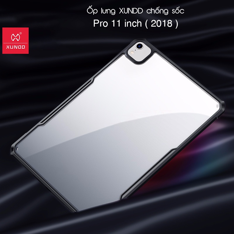 Ốp lưng XUNDD iPad Pro 11 inch   Chống shock, Mặt lưng trong suốt, Viền TPU