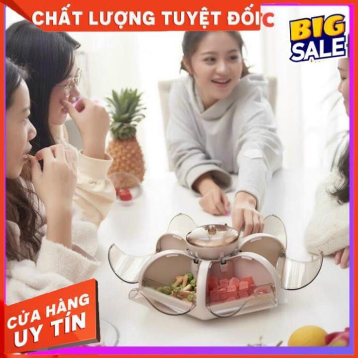 [Loại 2 tầng 10 ngăn ] Khay mứt tết đựng bánh kẹo chất liệu nhựa cao cấp kiểu dáng sang trọng