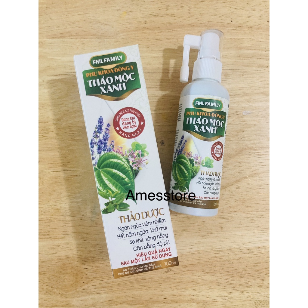 Dung Dịch Xịt Phụ Khoa Đông Y THẢO MỘC XANH FAMILY 100ML