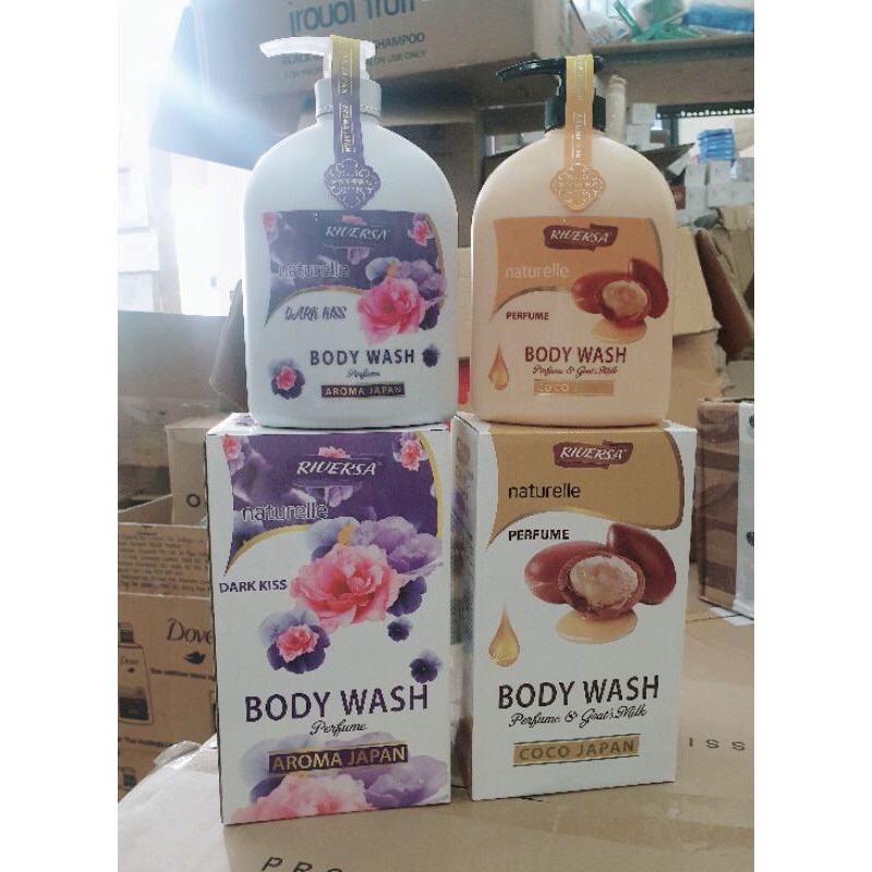 Sữa Tắm Trắng Da Hương Nước Hoa Riversa ,1,2L