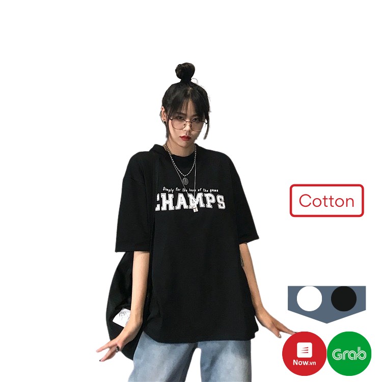 Áo thun tay lỡ 𝐔𝐍𝐈𝐒𝐄𝐗 𝐂𝐇𝐀𝐌𝐏, áo phông form rộng [𝐅𝐑𝐄𝐄𝐒𝐇𝐈𝐏] | BigBuy360 - bigbuy360.vn