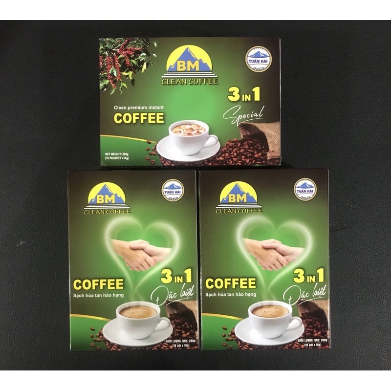 cà phê sữa hoà tan Bình Minh clean coffee 3in1 - cà phê sạch hảo hạng