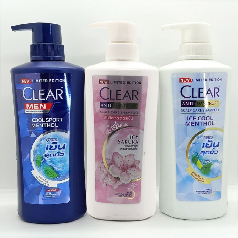 Dầu gội Clear Men - Clear Bạc Hà Thái Lan mẫu mới 450ml/480ml