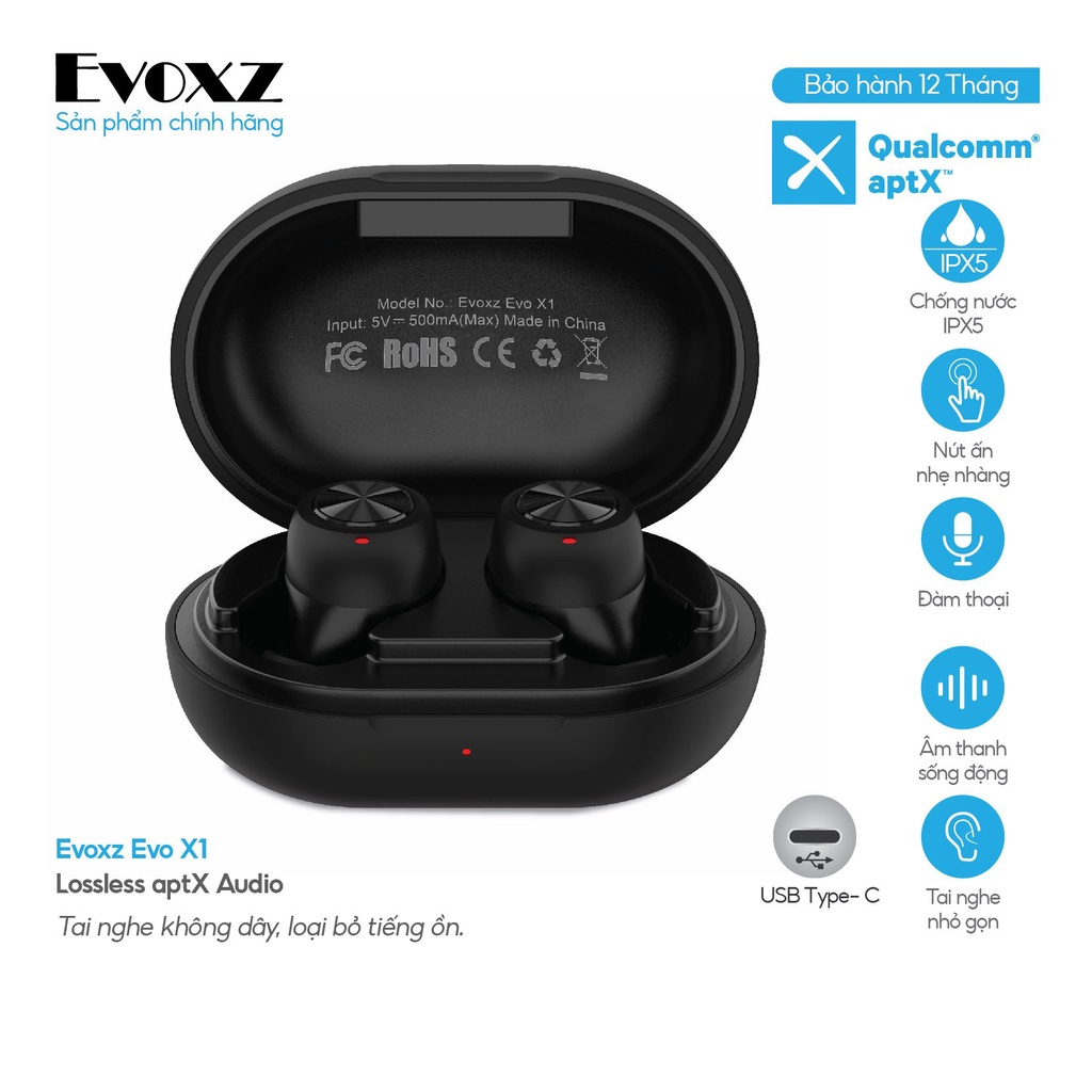Tai nghe Bluetooth TWS Evoxz - X1
