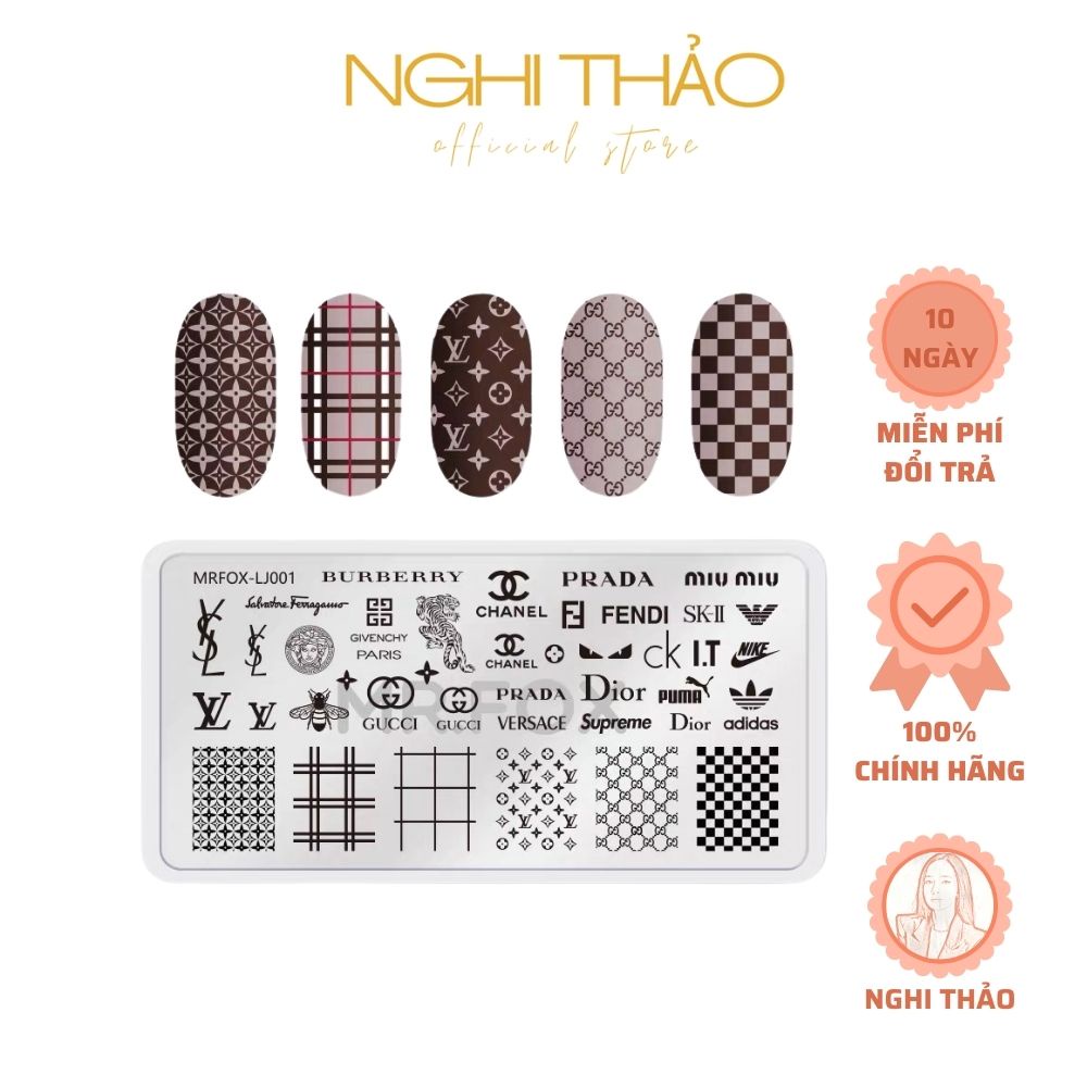 Khuôn in nail , in móng họa tiết thương hiệu NGHI THẢO