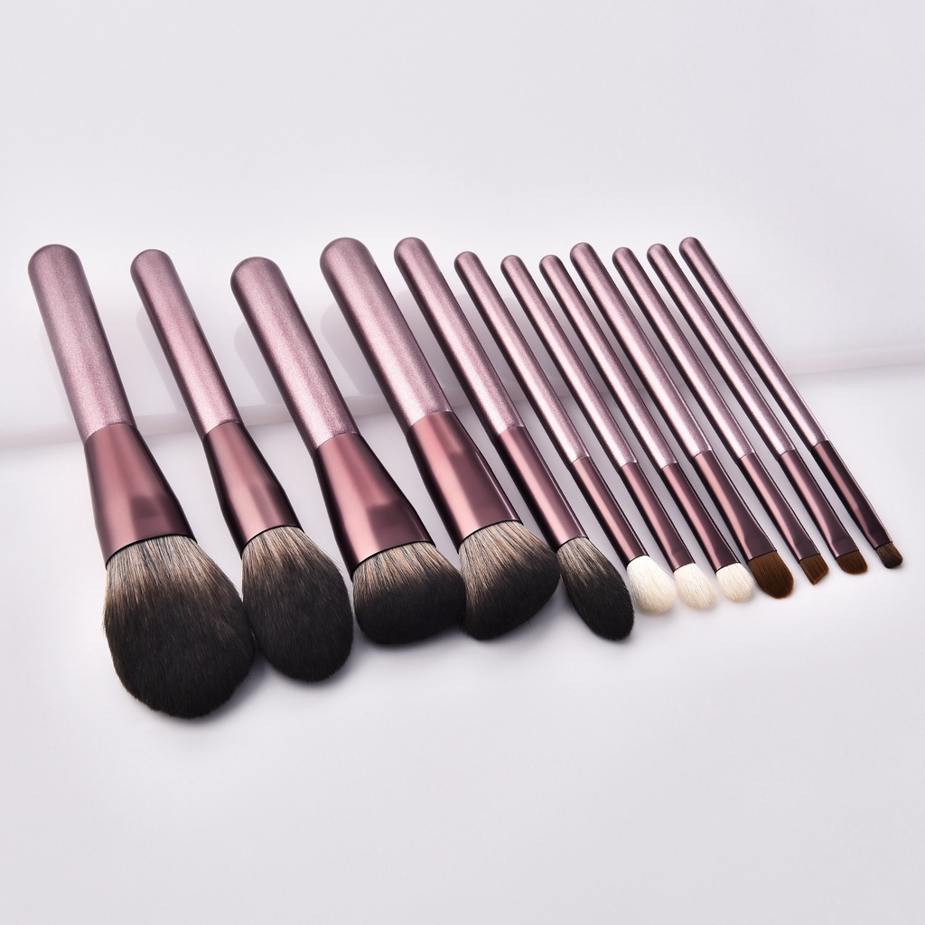 Nho tím Bộ 12 Cọ Trang Điểm Cọ Phấn Nền Lỏng Cọ Đánh Phấn Mắt Cọ Trang Điểm Dụng Cụ Trang Điểm