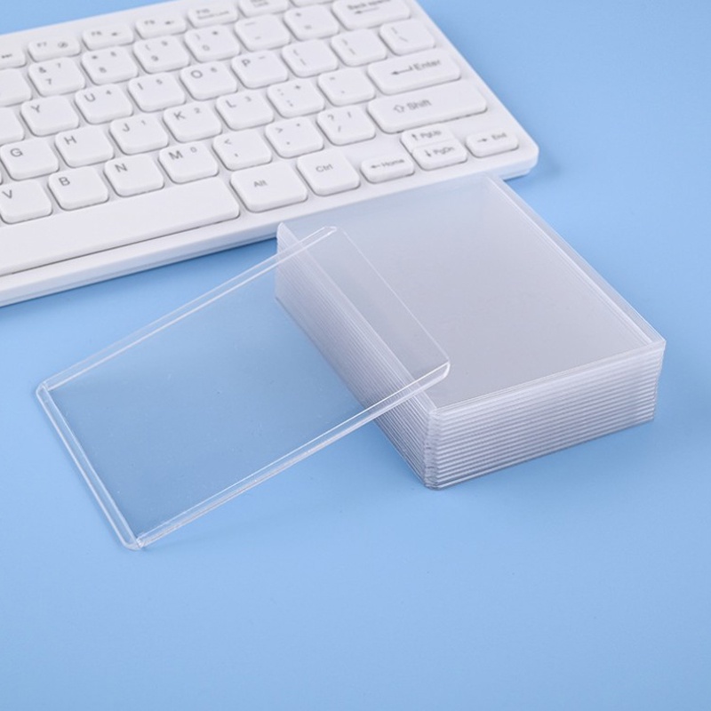 Set 10 Bao Đựng Thẻ Chất Liệu PVC Dày Trong Suốt Chống Thấm Nước Cho Học Sinh Ốp
