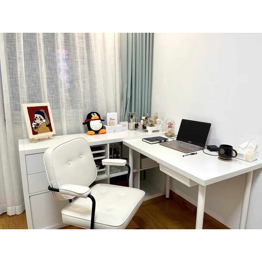 Bàn trắng làm việc,học tập, decor, chụp ảnh tiktok, ăn uống, gia dụng, dễ lắp ráp, xu hướng hottrend hiện đạ