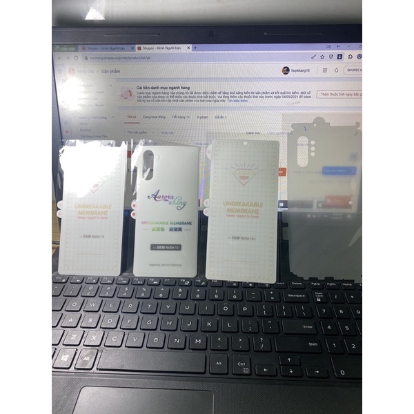 Miếng dán PPF samsung Note 10; Note10 Plus màn hình và mặt sau