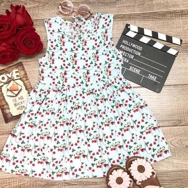 Váy lanh họa tiêt