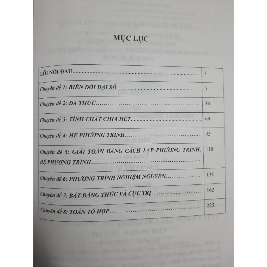 Sách - Tuyển chọn các chuyên đề bồi dưỡng học sinh giỏi toán 9 Đại Số