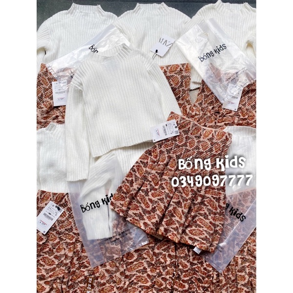 Áo Len &amp; Chân Váy Bé Gái Smock ZR
