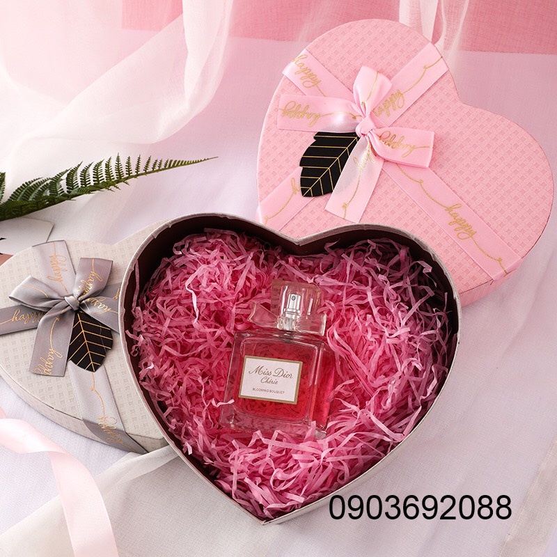 [HCM] Hộp quà trái tim màu basic đơn giản, sang trọng - quà tặng valentine