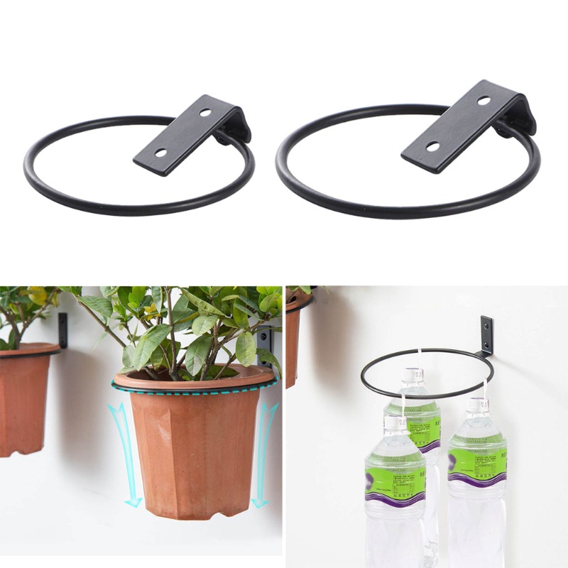 Set 3 Giá Đỡ Chậu Cây Cảnh 4 6 Inch Bằng Kim Loại Treo Tường Trong Nhà / Ngoài