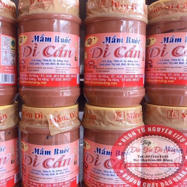 Mắm Ruốc Dì Cẩn Đặc Biệt Hộp 500g Dùng Chưng Thịt Nấu Bún Bò Chấm Trái Cây