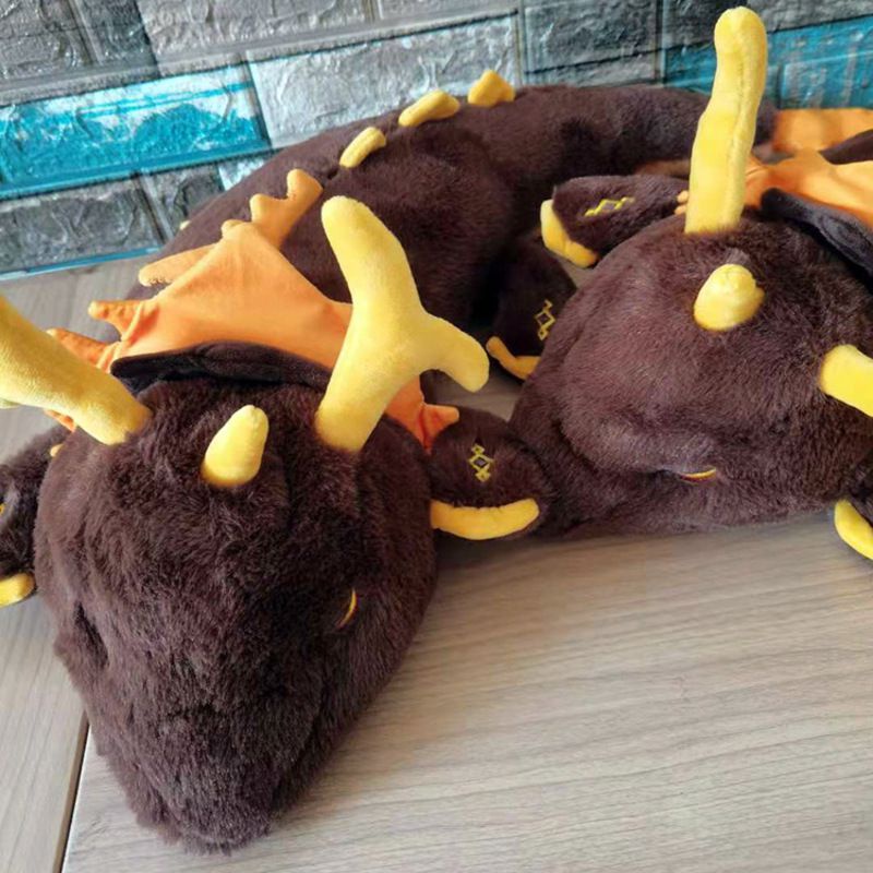 Đồ chơi thú nhồi bông Morax Genshin zhongli Tartaglia whale dragon  hoạt hình 68 cm Quà tặng cho bé