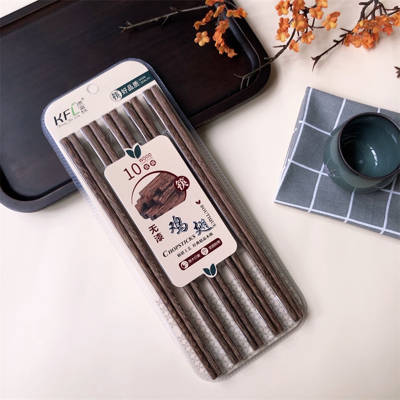 Đũa Gỗ Mộc Tự Nhiên Siêu Sạch - Bộ 10 Đôi Tròn