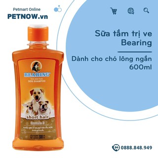 Sữa tắm trị ve BEARING chó lông ngắn 600ml - Thái Lan
