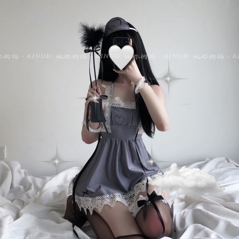 đồ ngủ cosplay y tá thun buộc dây co dãn kèm bờm sexy gợi cảm | BigBuy360 - bigbuy360.vn