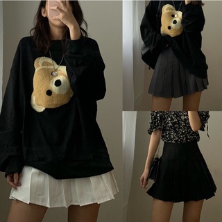 Chân váy xòe Tennis xếp li Xám/Đen/Trắng - S1