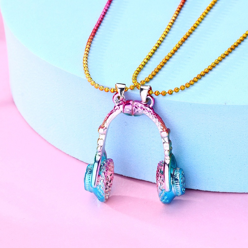 Set 2 Vòng cổ Mặt Hình Tai Nghe Độc Đáo