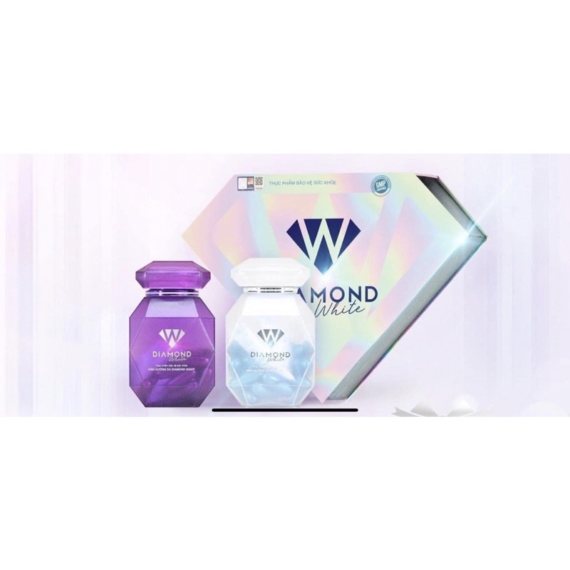 Viên Uống Trắng Da Diamond Ngọc Trinh Mẫu Mới 2 Hộp Ngày & Đêm New 2022
