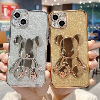 Ốp điện thoại mềm mạ kim tuyến bảo vệ ống kính máy ảnh thích hợp cho iPhone 13 11 Pro Max 7 8 Plus Xs Max 7+ 8+