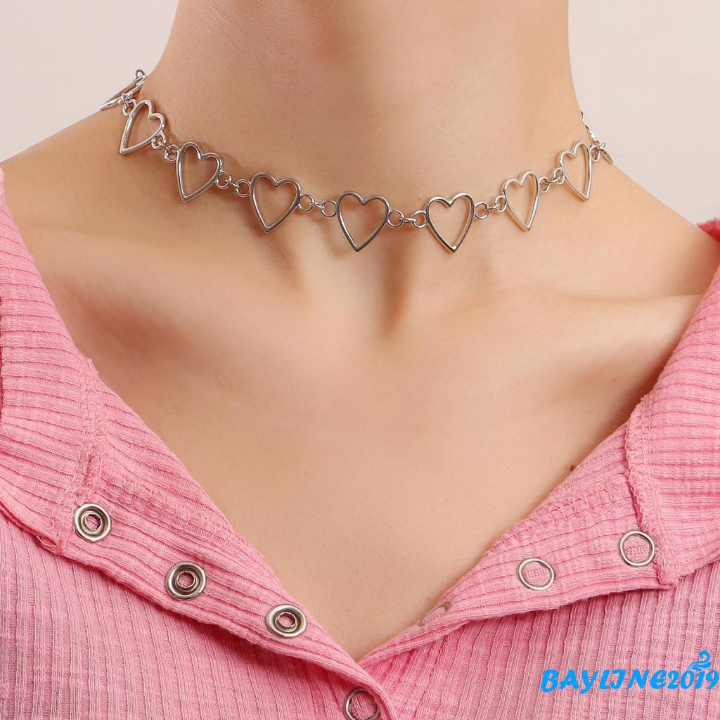 Vòng Cổ Choker Mặt Trái Tim Sáng Tạo Cá Tính Dành Cho Nữ