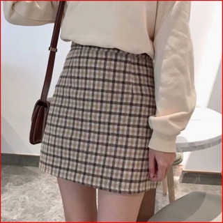 CHÂN VÁY DẠ KẺ Ô (CÓ ẢNH THẬT)