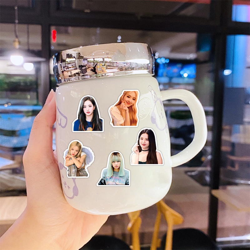 Bộ 50 miếng dán nhóm nhạc kpop Blackpink mặt nhám chống thấm nước trang trí laptop