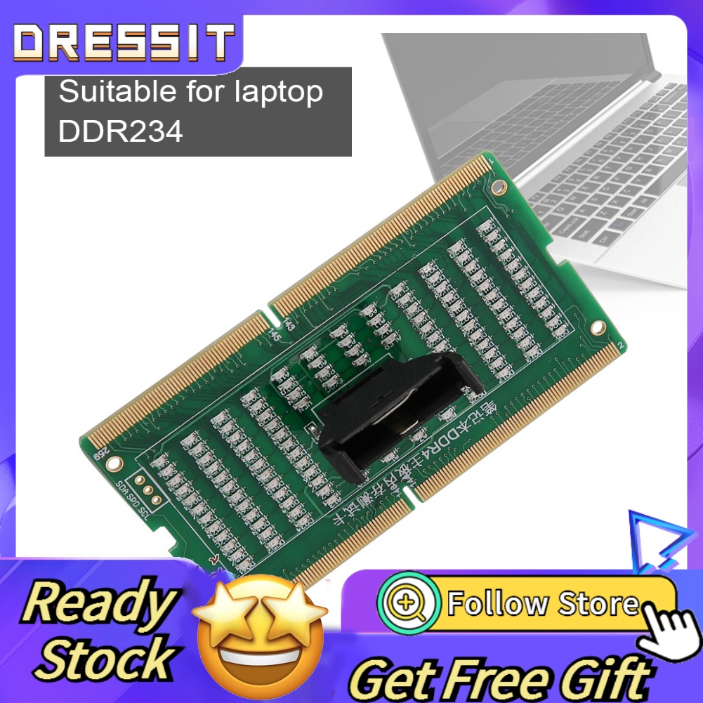 Thẻ kiểm tra bộ nhớ máy tính có đèn Ledit Ddr2 Ddr3 Ddr4