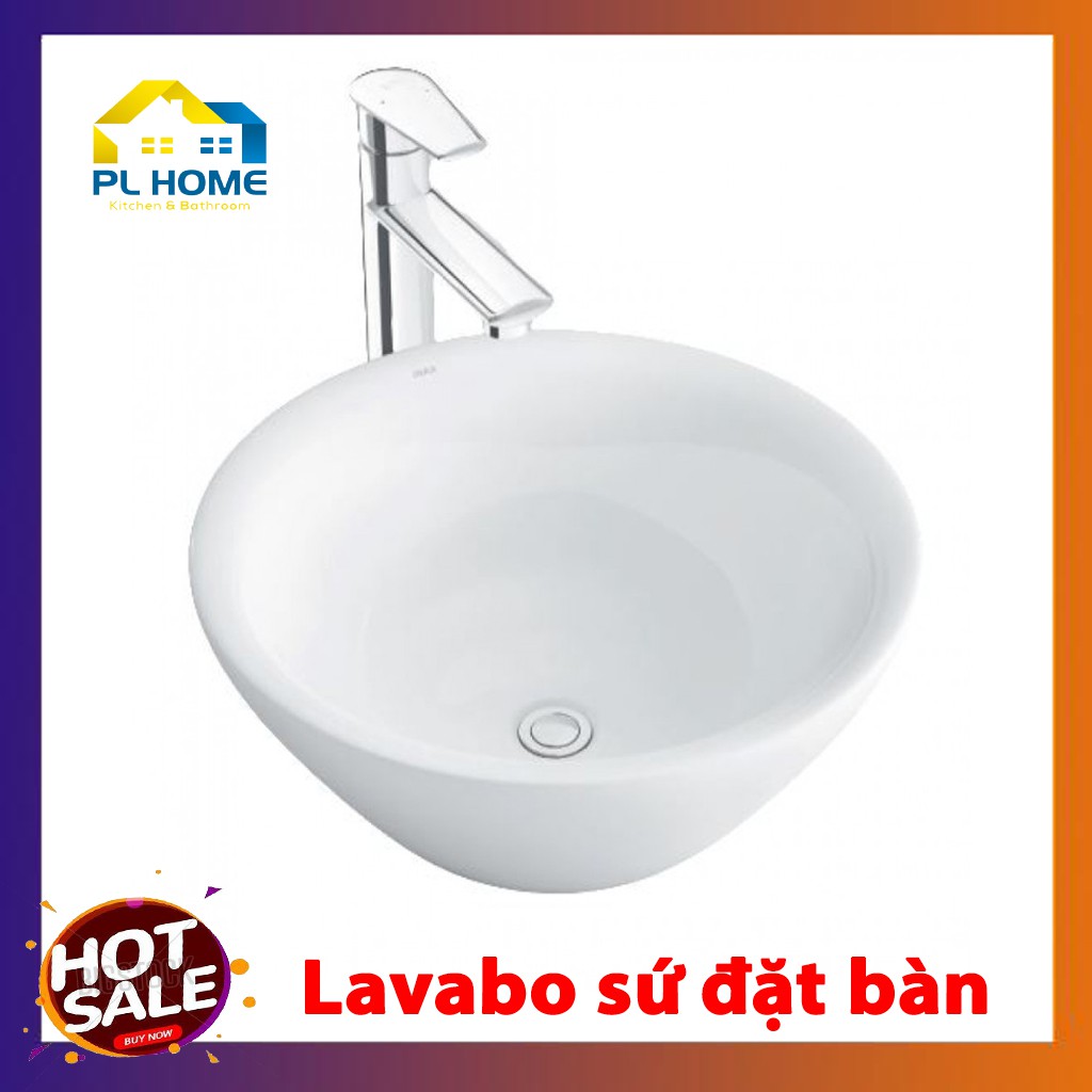 [CÓ VIDEO - HÀNG ĐẸP] Chậu rửa mặt lavabo đặt bàn đá sứ trắng cao cấp