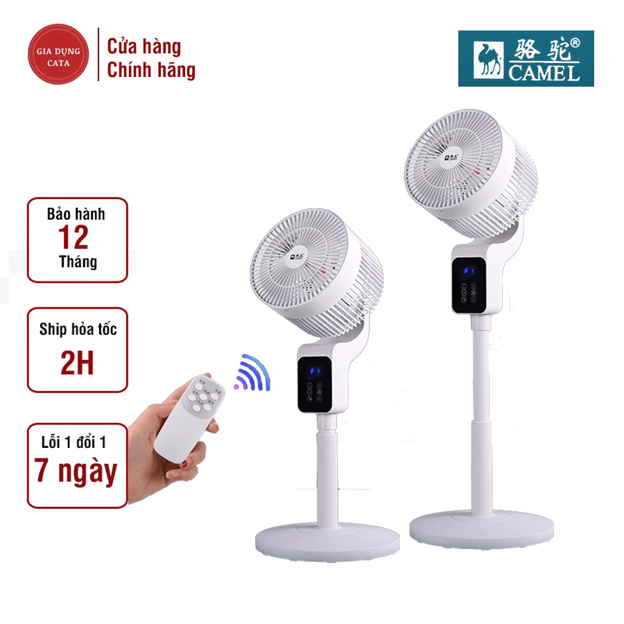 Quạt cây đứng điều khiển từ xa CAMEL quay 360 độ, quạt lưu thông khí màn hình cảm ứng công suất 50W