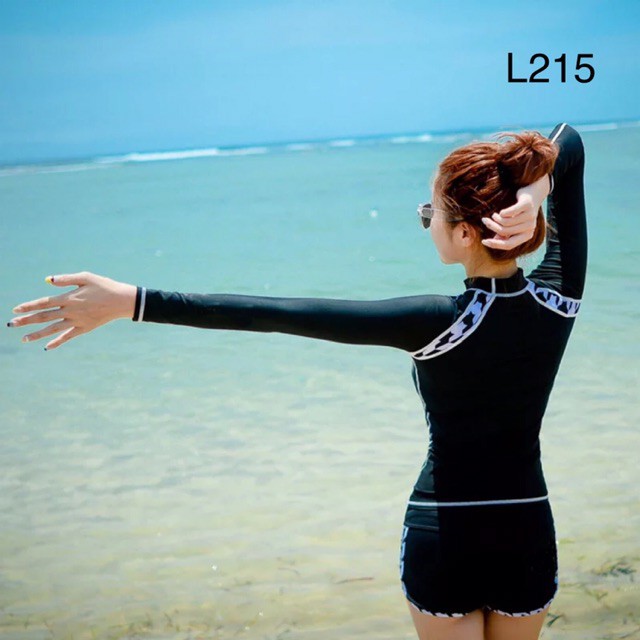 Bikini dài tay loại tốt che nắng đi biển đồ bơi cạp cao kín đáo Hàn Quốc - Siêu HOT | BigBuy360 - bigbuy360.vn