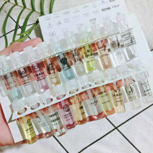 Set 20 Lọ Nước Hoa Mini Nhiều Mùi 2ml