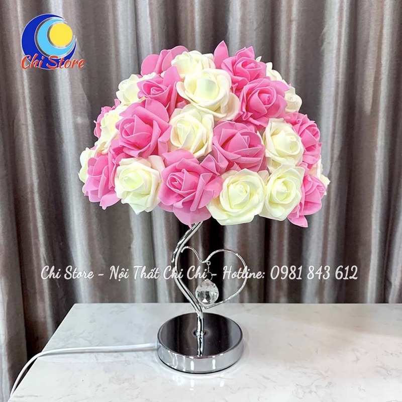 Đèn Ngủ Để Bàn Hoa Hồng - Quà Tặng, Quà Cưới, Trang Trí Phòng Cưới Siêu Xinh HÀNG SẴN