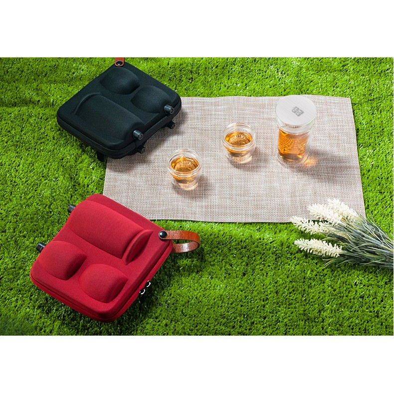 Bộ Bình Pha Trà JIMMEAL Thủy Tinh 2 Lớp Cách Nhiệt Cao Cấp Kèm Hộp Chống Sốc Thích Hợp Cho Văn Phòng, Du Lịch, Dã Ngoại