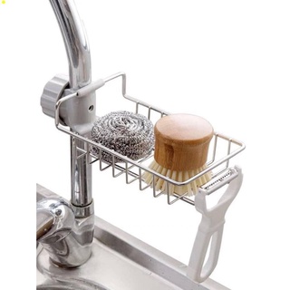 Kệ Inox Gắn Vòi Rửa Bát Để Giẻ Rửa Bát Tiện Lợi