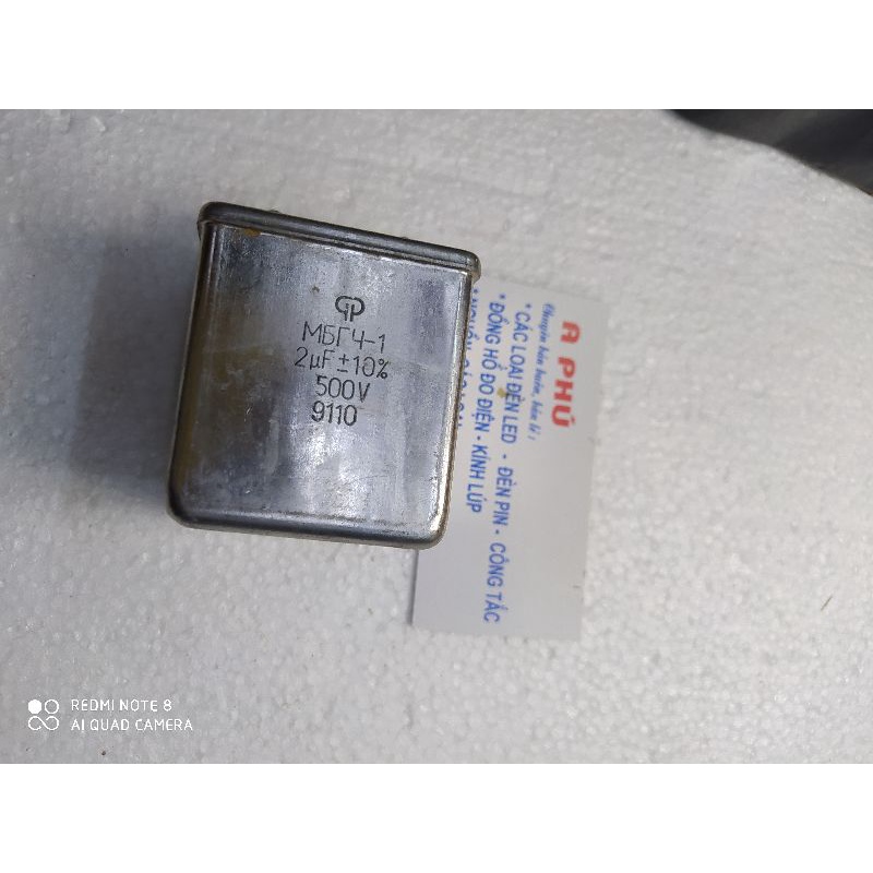 2 tụ nhôm 2uf 500V( hàng bãi zin)
