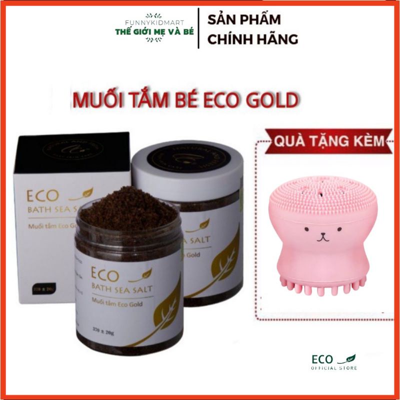 MUỐI TẮM THẢO DƯỢC ECO GOLD 370G - Muối tắm bé - Muối tắm eco gold- Muối tắm gold eco tặng tăm bông