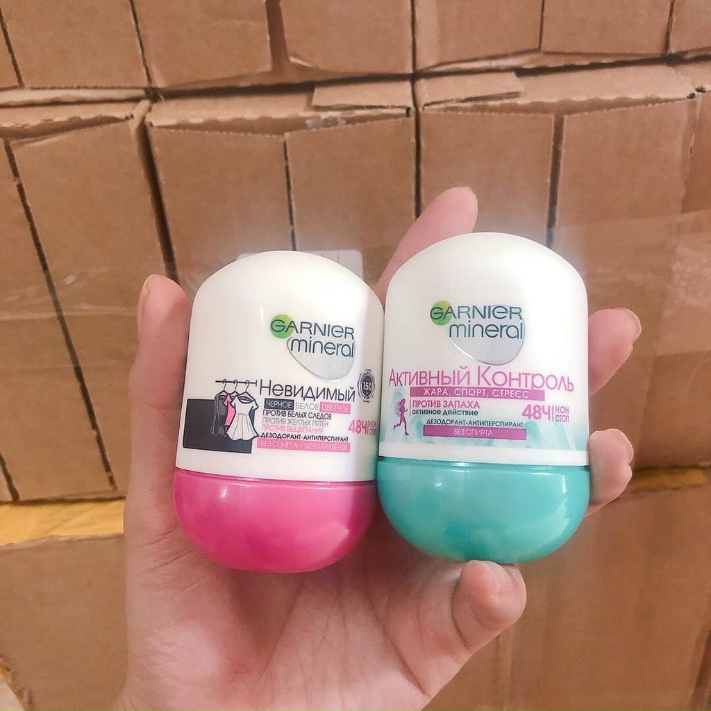 Lăn khử mùi diệt khuẩn GARNIER Mineral bảo vệ 48 giờ - hàng Nga