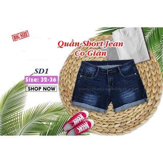 💯 quần short jean bigsize co giãn sd1 size 32-36 💯